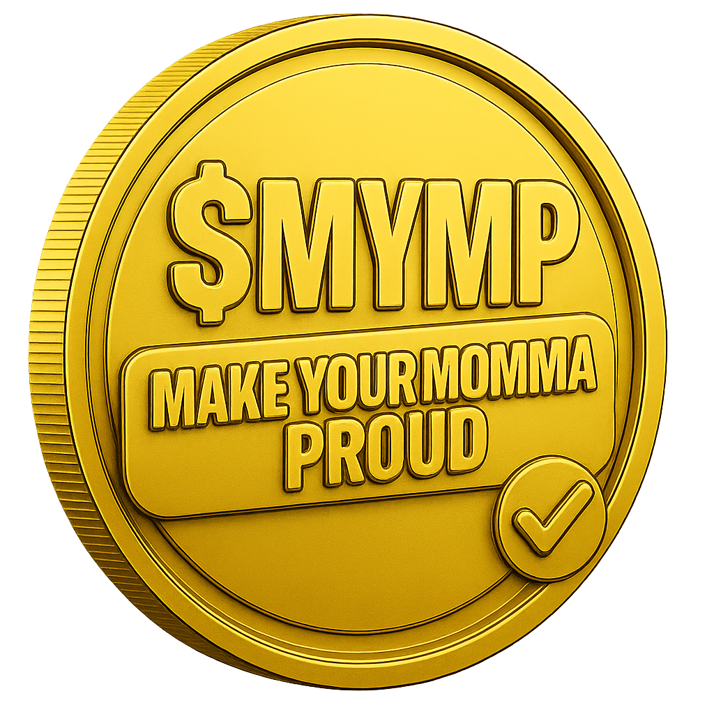 $MYMP gold coin with checkmark and star